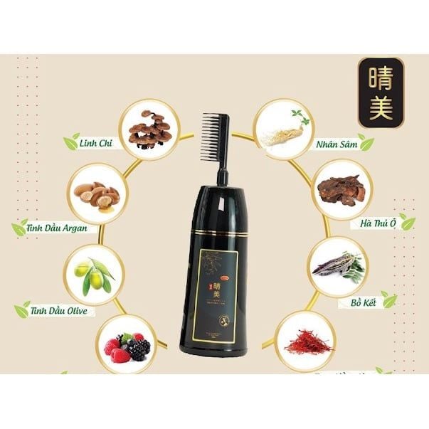 Lược Nhuộm Phủ Bạc Thảo Dược Komi Argan 350ml Nhật Bản