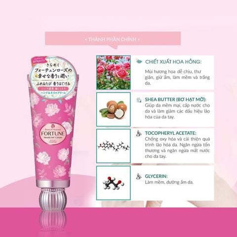 Kem Dưỡng Da Tay & Móng Tay Kose Fortune 60g - Hương Hoa Hồng