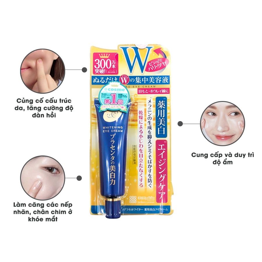 Kem Dưỡng Vùng Mắt Giảm Thâm và Nhăn Meishoku Whitening Eye Cream 30g