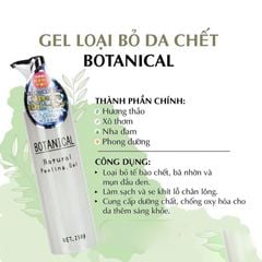[Gel Tẩy Tế Bào Chết] Botanical Natural Peeling Nhật Bản Tẩy Tế Bào Chết Hiệu Quả Vừa Cung Cấp Dưỡng 250g Chất