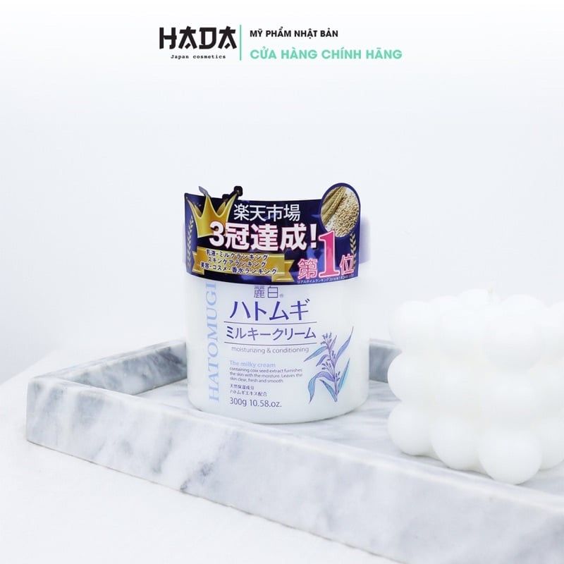 Kem Dưỡng Hatomugi Chiết Xuất Ý Dĩ Làm Sáng Da, Trắng Da, Dưỡng Ẩm 300g
