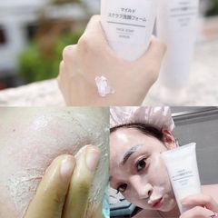Sữa Rửa Mặt Tẩy tế Bào Chết Muji Face Soap Scurb Nhật Bản Lấy Tế Bào Chết, Cân Bằng Độ PH, Ngừa Mụn & Làm Mịn Da 120g