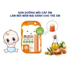 Son Dưỡng Môi Cấp Ẩm Dành Cho Bé Từ 6 Tháng Tuổi Và Làn Da Nhạy Cảm Kissme Mommy Lip Cream N Nhật Bản 2,5G