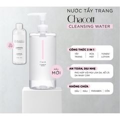 Nước tẩy trang Chacott Nhật Bản Làm Sạch Sâu, Dành Da Mụn, Da Nhạy Cảm 500ml