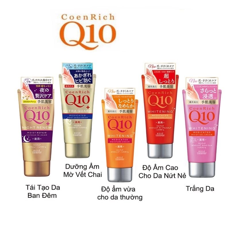 Kem Dưỡng Da Tay Mềm Mịn KOSE Q10 Hand Cream Nhật Bản 80g