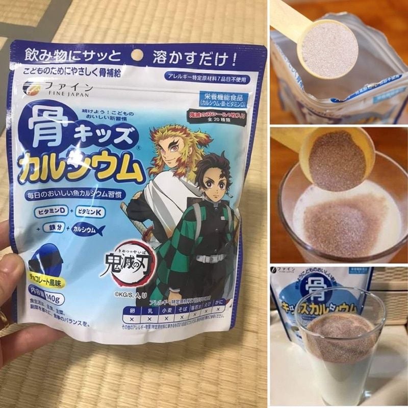 Bột Canxi Cá Tuyết Nhật FINE JAPAN Tăng chiều cao cho bé - Bột Bone's Calcium for kids 140g