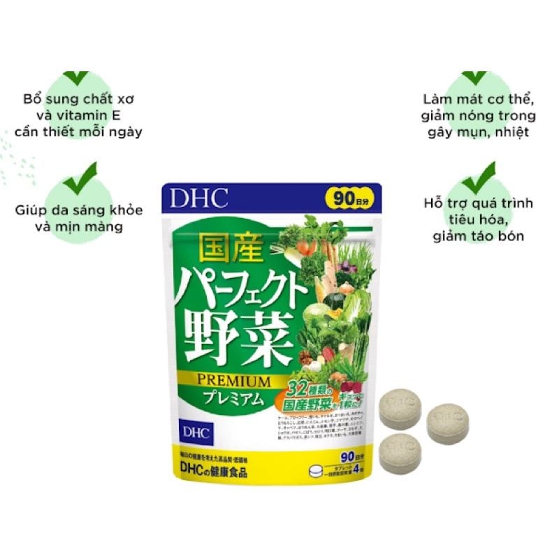 Viên uống Rau Củ Quả DHC Nhật Bản Bổ Sung Chất Xơ, Vitamin.