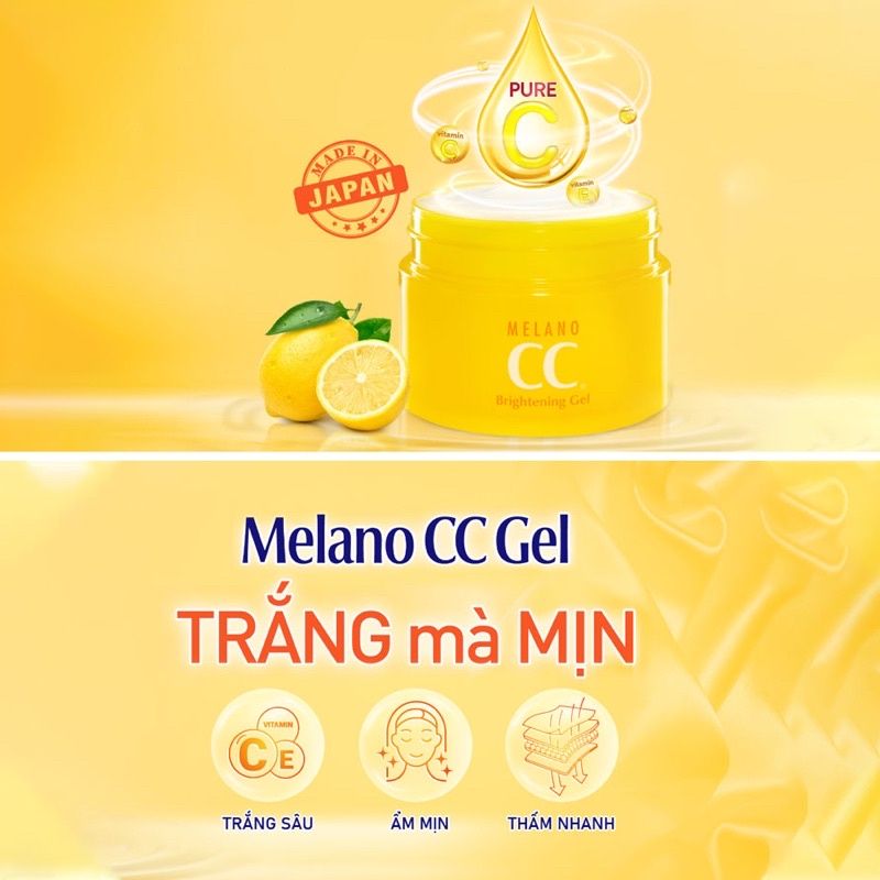 Kem Dưỡng Trắng Da Ngừa Thâm Mụn Melano CC Brightening Gel 100g