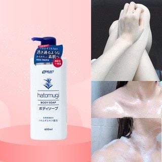 Sữa Tắm Dưỡng Ẩm Trắng Da Hatomugi Body Soap S Select Sạch Da Sạch Nhờn Dịu Nhẹ Cho Da 600 ml