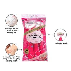 Dao Cạo Nhật Bản Cho Nữ Kai Pure Komachi - Bịch 3 Cây