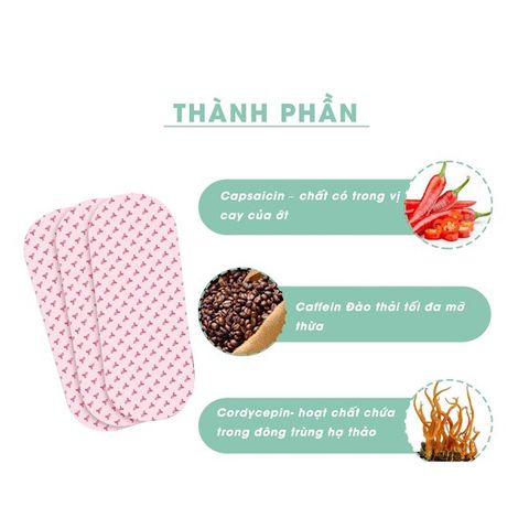 Miếng Dán Giảm Mỡ Bắp Tay & Bắp Chân Heat Slim Nhật Bản - Túi 16 Miếng