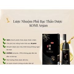 Lược Nhuộm Phủ Bạc Thảo Dược Komi Argan 350ml Nhật Bản
