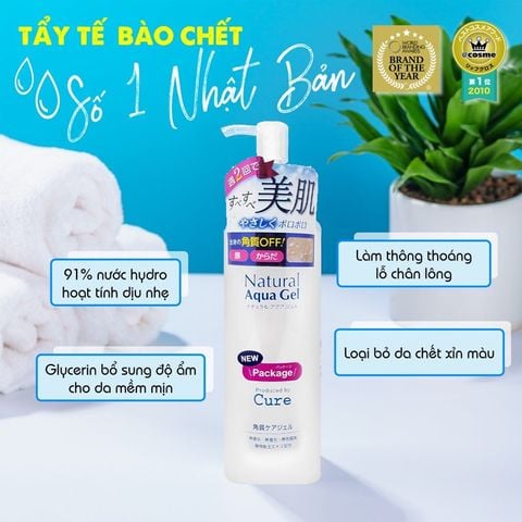 Gel Tẩy Tế Bào Chết Cure Natural Aqua nội địa Nhật Bản 250g