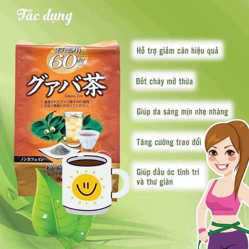 Trà Ổi Hỗ Trợ Giảm Cân Orihiro Nhật Bản (Gói 60 túi)