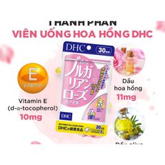 Viên Uống Thơm Cơ Thể DHC Nhật Bản Tinh Dầu Hoa Hồng Bulgarian, Đẹp Da, Toả Hương - 60 Viên