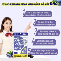 Thực Phẩm Bảo Vệ Sức Khỏe Viên Uống Bổ Mắt DHC Blueberry Extra Chiết Xuất Việt Quất Cải Thiện Thị Lực