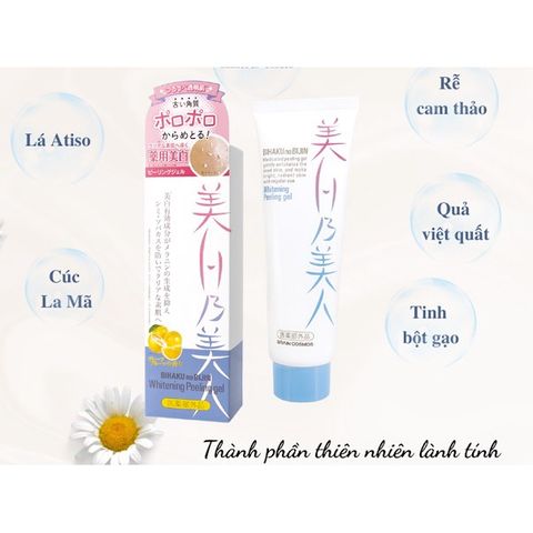 Gel Tẩy Da Chết Dưỡng Trắng Da Bihaku No Bijin Whitening Peel Gel Nhật Bản- 120G