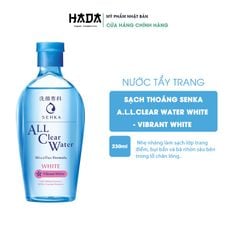 Nước Tẩy Trang Senka All Clear Water Nhật Bản Làm Sạch Lớp Trang Điểm, Bụi Bẩn, Bã Nhờn 230ML
