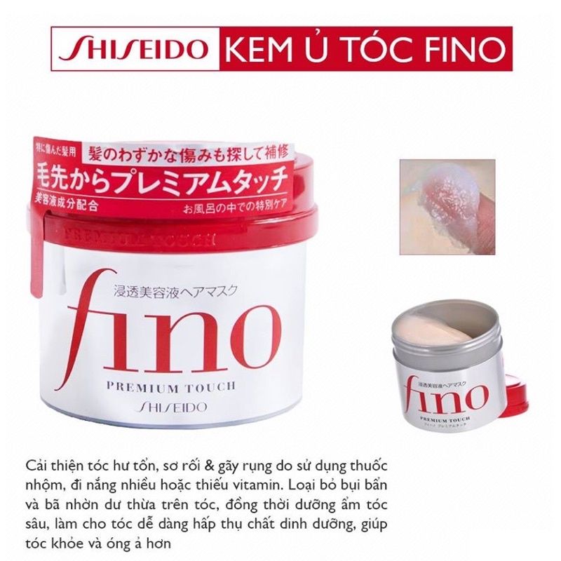 Kem Ủ Tóc FINO Shiseido Premium Touch Tóc Suôn Mượt 230g