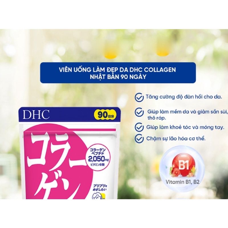 Viên uống Collagen Trẻ hoá da mịn màng, xoá chân chim, ngăn lão hoá, trẻ đẹp DHC Nhật Bản 60 ngày 360v , 90 ngày 540v