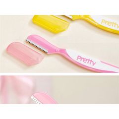 [ Dao Cạo Lông Mày] Nữ KAI Pretty Eyebrow Thân Nhựa- Set 3 cái