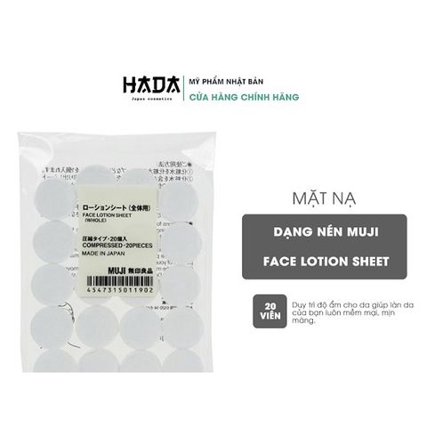 Mặt Nạ Nén -  Lotion Mask Muji Nhật Bản 20 Viên