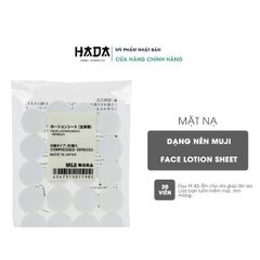 Mặt Nạ Nén -  Lotion Mask Muji Nhật Bản 20 Viên