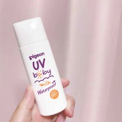 Kem Chống Nắng Cho Bé Pigeon Waterproof SPF50+ Nhật Bản Dạng Sữa Dịu nhẹ Chống Thấm Nước Cho Bé cho bé 0m+ 20g