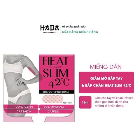 Miếng Dán Giảm Mỡ Bắp Tay & Bắp Chân Heat Slim Nhật Bản - Túi 16 Miếng
