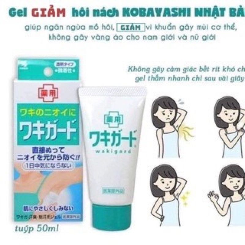 Lăn Gel Khử Mùi , Đặc Trị Hôi Nách KOBAYASHI Nhật Bản 50g