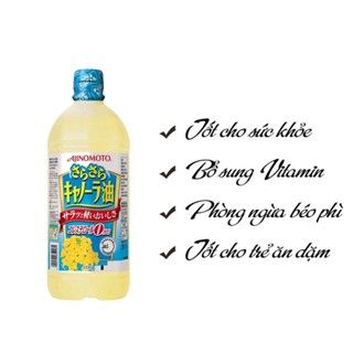 Dầu Ăn Hoa Cải AJINOMOTO Ngừa Tim Mạch, Béo Phì Nhật Bản 1000g