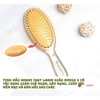Lược Gỡ Rối BOTANICAL AMANI OIL Gỡ Rối, Giảm Gãy Rụng Và Kích Thích Mọc Tóc Nhật Bản