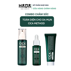 Combo chăm sóc toàn diện cho da mụn Cica Method (Kem dưỡng, tinh chất và xịt phun sương)