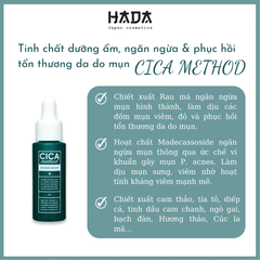 Combo chăm sóc toàn diện cho da mụn Cica Method (Kem dưỡng, tinh chất và xịt phun sương)