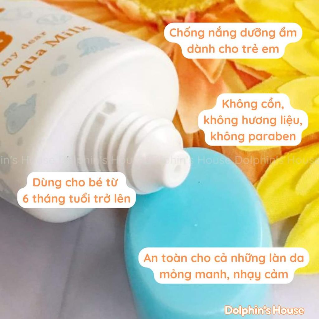 Kem chống nắng Kiss Me Mommy UV Aqua Milk Waterproof Sunscreen SPF 50+ PA++++50g