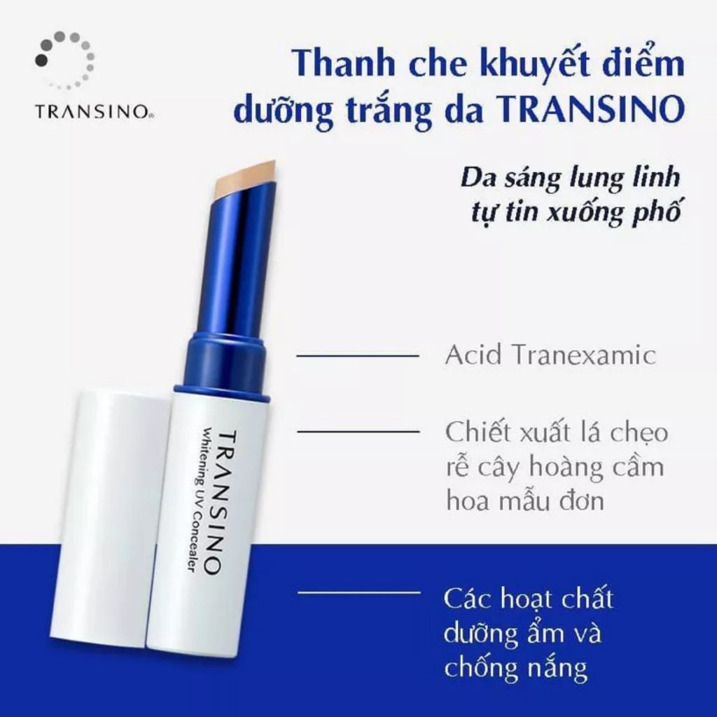 Kem Che Khuyết Điểm Transino Whitening UV Concealer SPF50+ PA++++ 2.5g