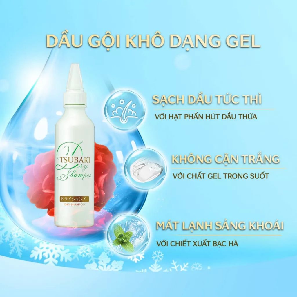 Dầu Gội Khô Tsubaki Dry Shampoo 180ml