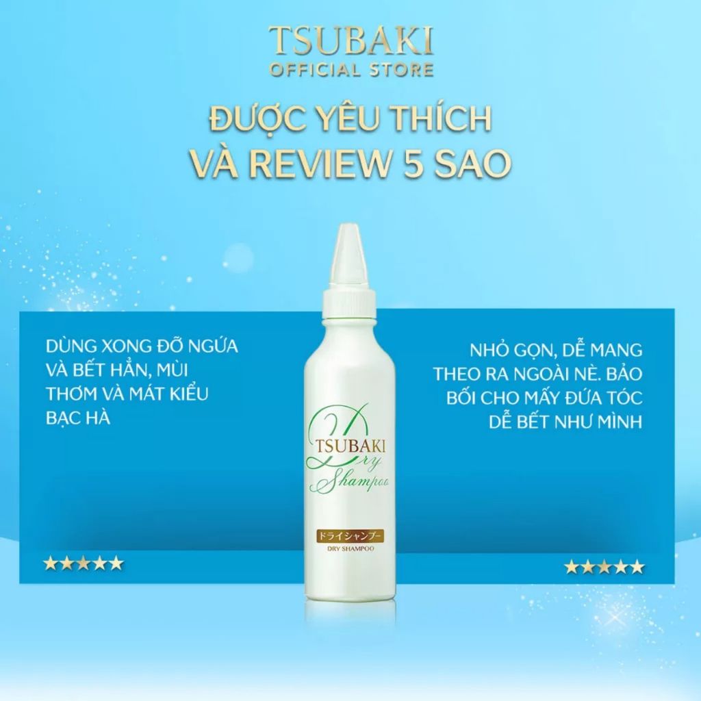 Dầu Gội Khô Tsubaki Dry Shampoo 180ml