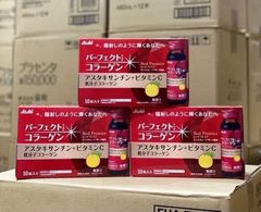 Nước Uống Collagen Asahi Perfect Asta 50ml * 10 chai màu đỏ ( Trên 30 tuổi)