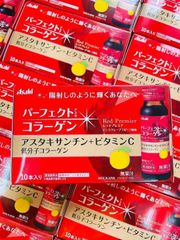 Nước Uống Collagen Asahi Perfect Asta 50ml * 10 chai màu đỏ ( Trên 30 tuổi)
