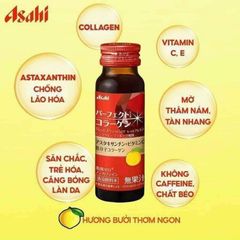 Nước Uống Collagen Asahi Perfect Asta 50ml * 10 chai màu đỏ ( Trên 30 tuổi)