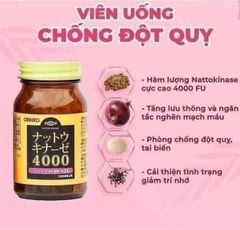 Viên uống chống đột quỵ Nattokinase 4000FU Orihiro 60 viên