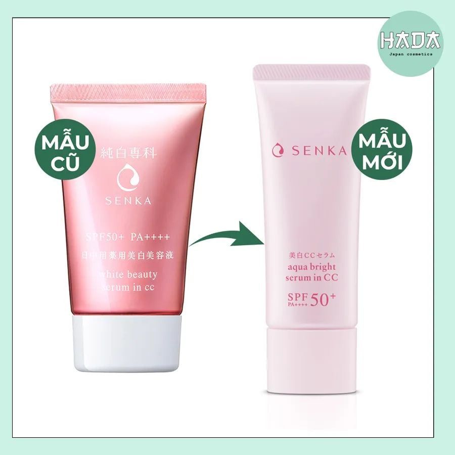Serum Chống Nắng, Nâng Tông, Dưỡng Trắng Da Senka Aqua Bright Serum In CC SPF50+/PA++++ 40g