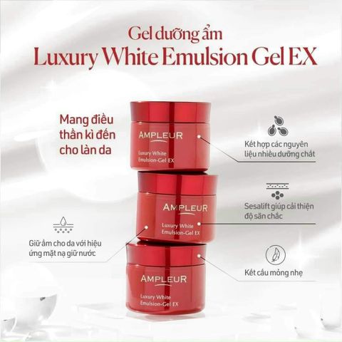 Kem dưỡng tăng cường Ampleur Luxury White Emulsion-Gel EX 50g