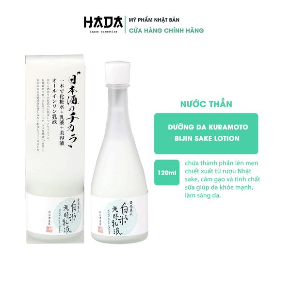 Nước thần dưỡng da Kuramoto Bijin Sake Lotion