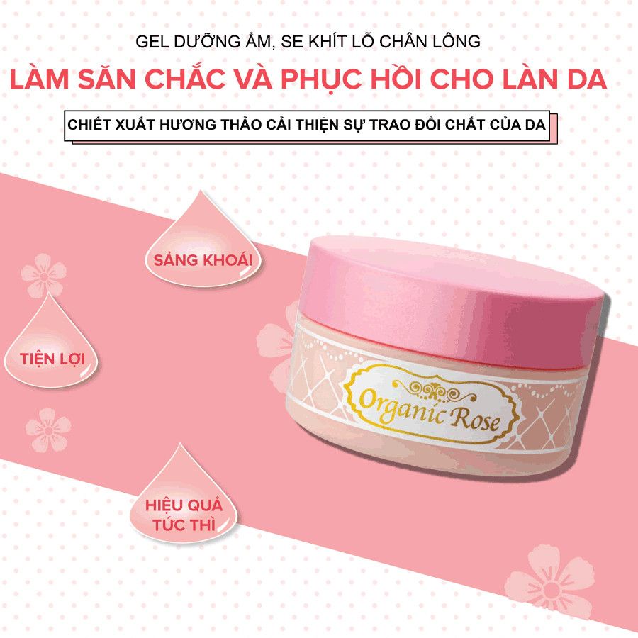 Gel Dưỡng Ẩm Se Khít Lỗ Chân Lông MEISHOKU Organic rose skin Conditioning Gel 90g