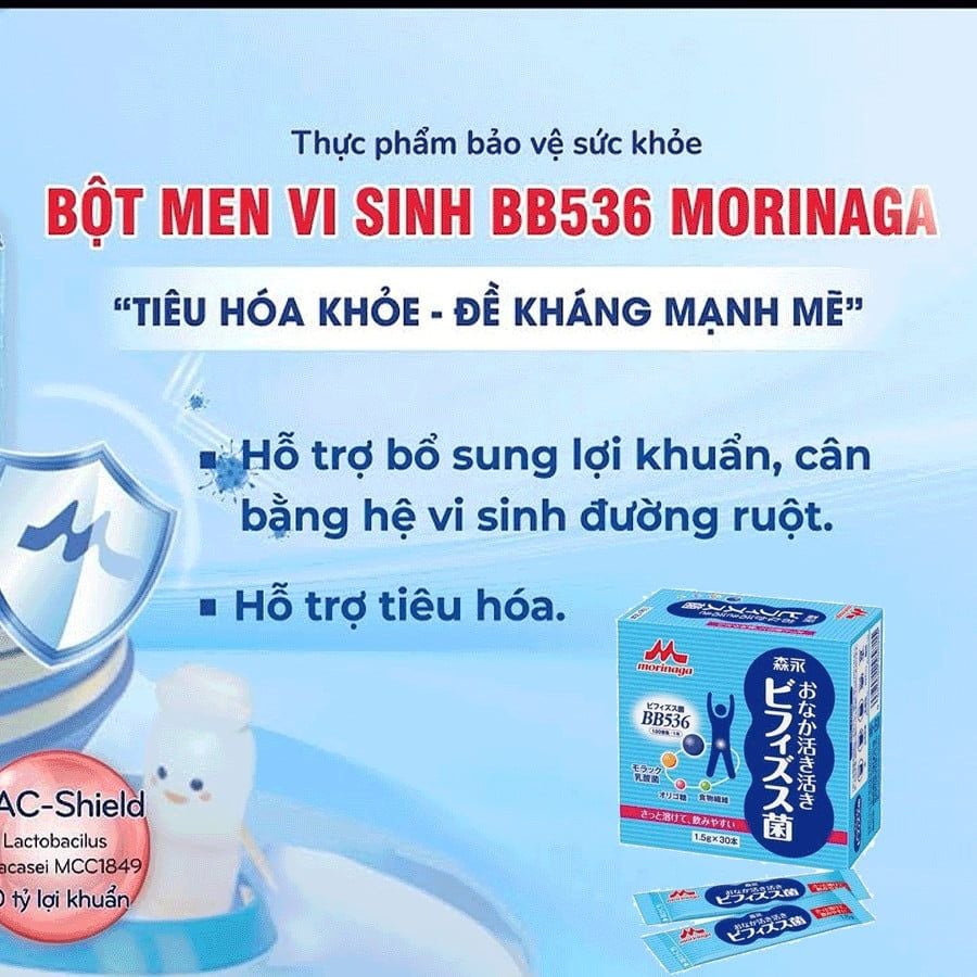 THỰC PHẨM BẢO VỆ SỨC KHỎE BỘT MEN VI SINH BB536 MORINAGA NHẬT BẢN