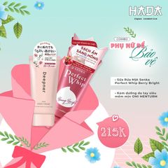 Combo Sữa rửa mặt Senka Berry Night + Kem dưỡng da tay Omi Menturm