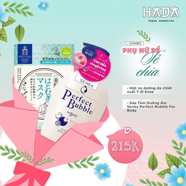 Combo Mặt nạ và Sữa tắm Kose