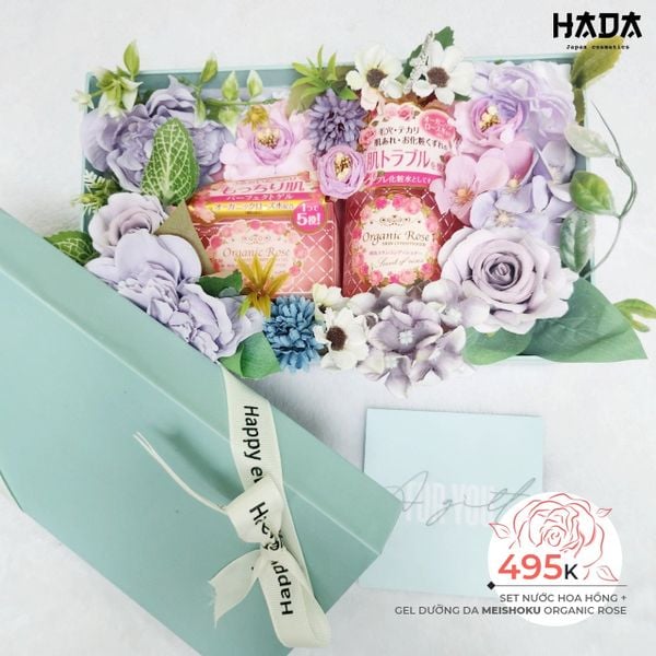 Set Nước Hoa Hồng Dưỡng Ẩm+ Get Dưỡng Da Meishoku Organic Rose